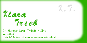 klara trieb business card